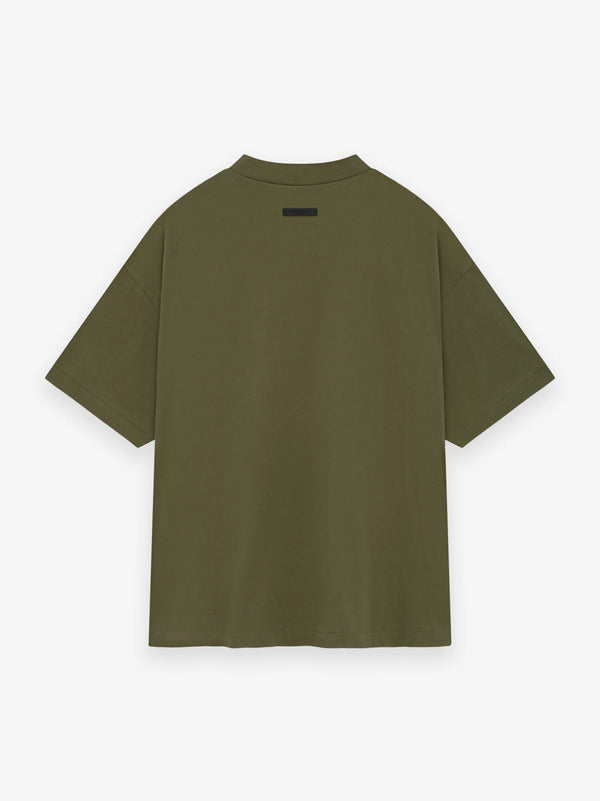 JERSEY CREWNECK TEE - MILITARY