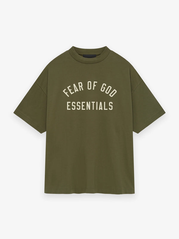 JERSEY CREWNECK TEE - MILITARY