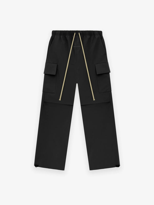 TEXTURED NYLON FIELD PANT - BLACK