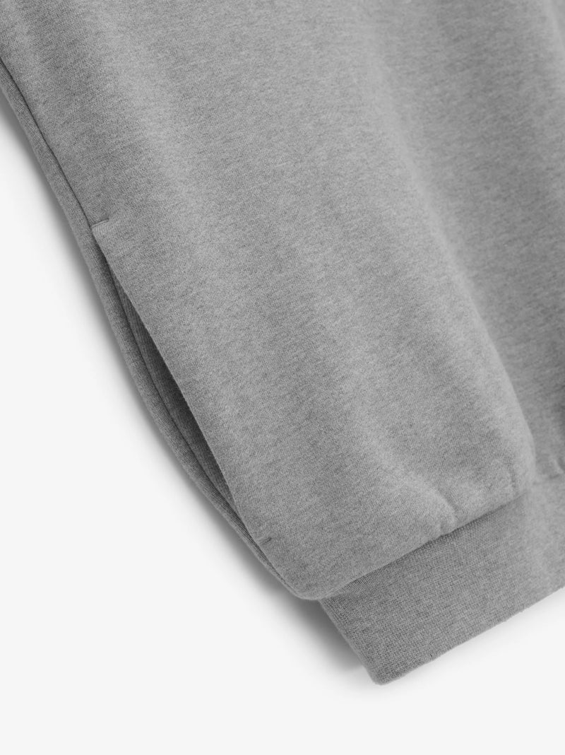 FLEECE CREWNECK - DARK HEATHER