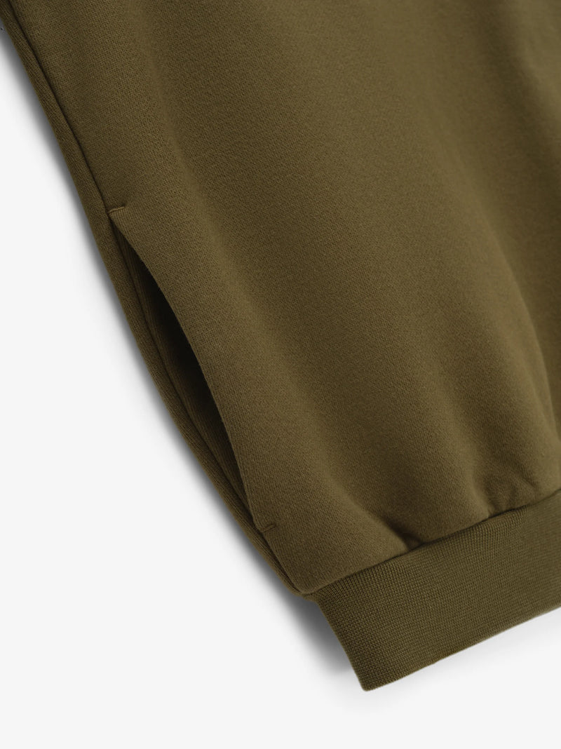 FLEECE HOODIE - OLIVE