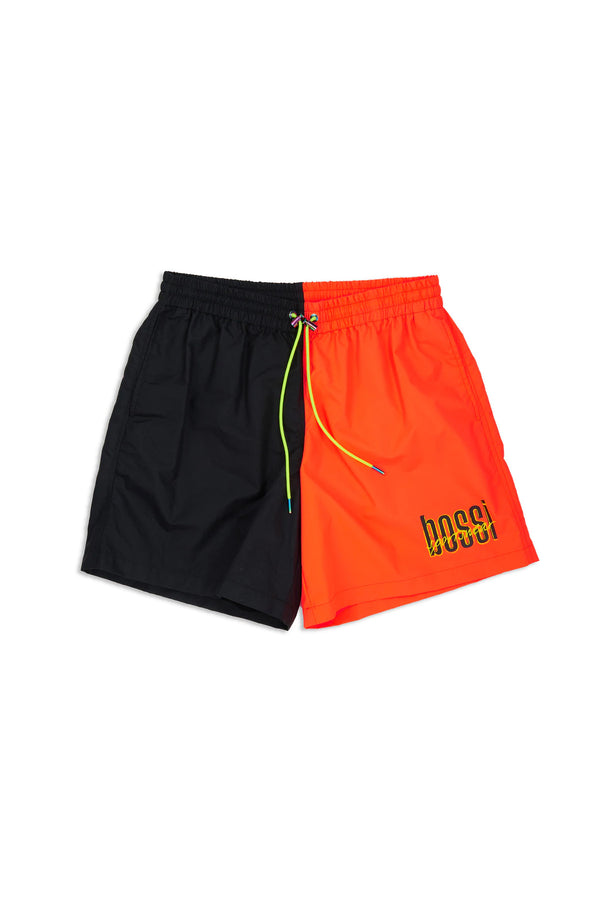 BOSSI SPLIT SHORT - BLACK/ORANGE